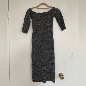 Zara Asymmetrical Black and White Dress